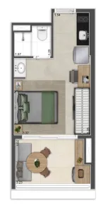 Apartamento com 1 Quarto à venda, 26m² no Perdizes, São Paulo