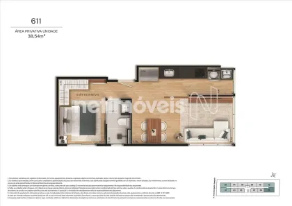 Apartamento com 1 Quarto à venda, 38m² no Praia do Canto, Vitória