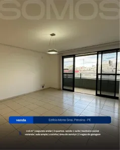 Apartamento com 3 Quartos à venda, 115m² no Atrás da Banca, Petrolina