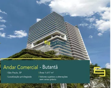 Sala Comercial para alugar, 1617m² no Butantã, São Paulo