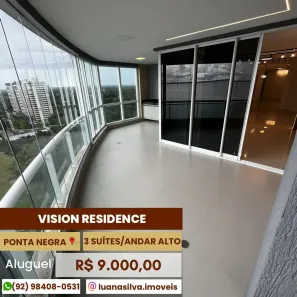 Apartamento com 3 Quartos para alugar, 152m² no Ponta Negra, Manaus