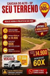 Lote/Terreno à venda, 500m² no Jardim da Glória, Cotia