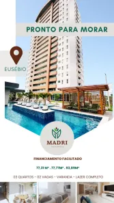 Apartamento com 3 Quartos à venda, 77m² no Urucunema, Eusébio