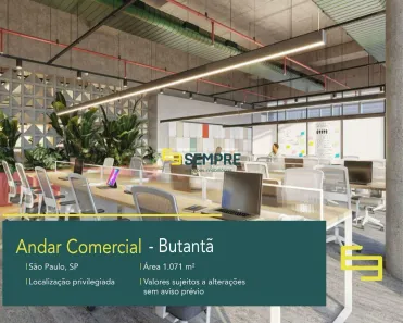 Sala Comercial para alugar, 1072m² no Butantã, São Paulo