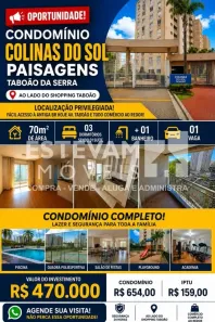 Apartamento com 3 Quartos à venda, 70m² no Parque Taboão, Taboão da Serra