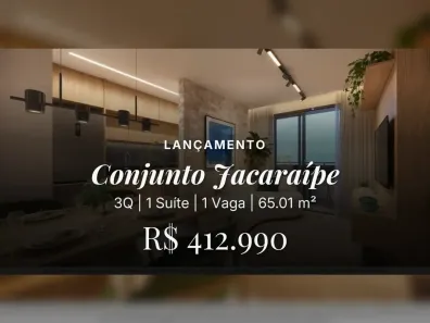 Apartamento com 3 Quartos à venda, 65m² no Conjunto Jacaraípe, Serra