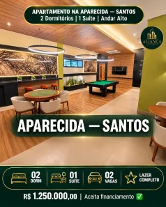 Apartamento com 2 Quartos à venda, 10m² no Aparecida, Santos