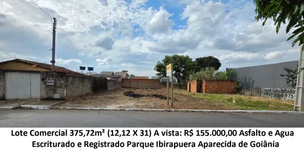 Lote/Terreno à venda, 375m² no Parque Ibirapuera, Aparecida de Goiânia
