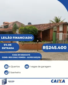 Apartamento com 4 Quartos à venda, 70m² no Alpes Suiços, Gravatá