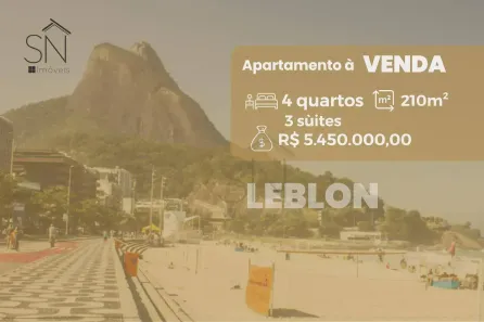 Apartamento com 4 Quartos à venda, 210m² no Leblon, Rio de Janeiro