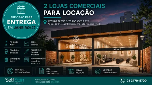 Ponto Comercial para alugar, 180m² no São Francisco, Niterói