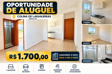 Apartamento com 2 Quartos para alugar, 48m² no Colina de Laranjeiras, Serra