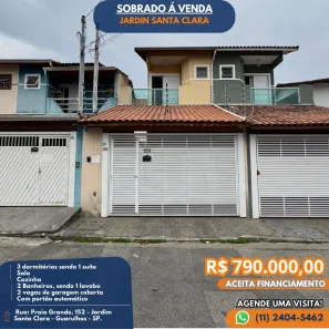 Sobrado com 3 Quartos à venda, 125m² no Jardim Santa Clara, Guarulhos