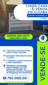 Casa com 3 Quartos à venda, 114m² no Jardim Shangri-Lá, Cuiabá