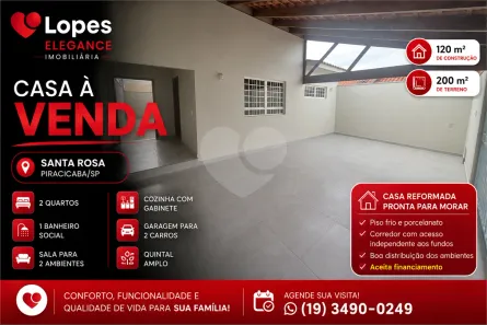 Casa com 2 Quartos à venda, 120m² no Santa Rosa Ipês, Piracicaba