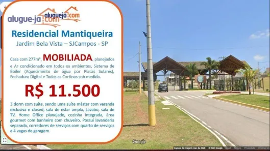 Casa de Condomínio com 3 Quartos para alugar, 278m² no Condomínio Residencial Mantiqueira, São José dos Campos