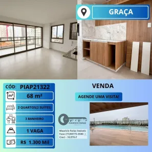 Apartamento com 2 Quartos à venda, 68m² no Graça, Salvador