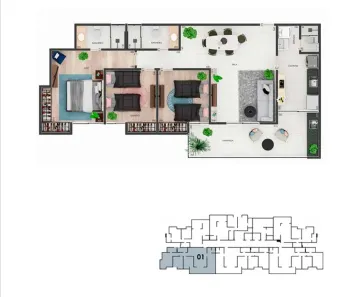 Apartamento com 3 Quartos à venda, 106m² no Alto dos Passos, Juiz de Fora