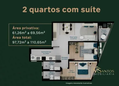 Apartamento com 2 Quartos à venda, 70m² no Cachoeira do Bom Jesus, Florianópolis