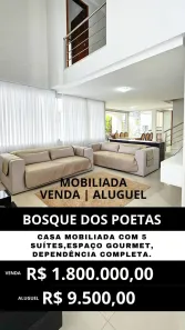 Casa de Condomínio com 5 Quartos para venda ou aluguel, 320m² no Parque do Jiqui, Parnamirim