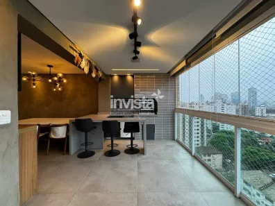 Apartamento com 3 Quartos para alugar, 120m² no Ponta da Praia, Santos
