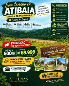 Lote/Terreno à venda, 600m² no Centro, Atibaia