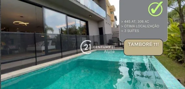 Casa de Condomínio com 3 Quartos à venda, 306m² no Tamboré, Santana de Parnaíba