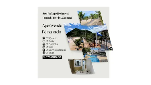 Apartamento com 2 Quartos à venda, 65m² no Jardim Las Palmas, Guarujá