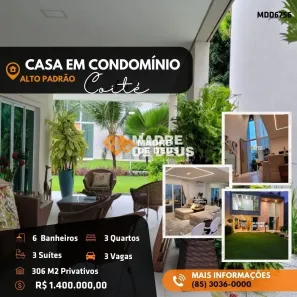 Casa de Condomínio com 3 Quartos à venda, 306m² no Sabiaguaba, Fortaleza