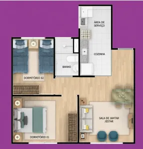 Apartamento com 2 Quartos à venda, 43m² no Vargem Pequena, Rio de Janeiro