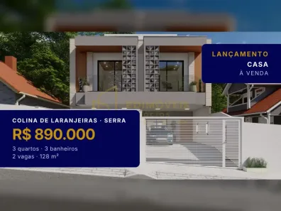 Casa com 3 Quartos à venda, 128m² no Colina de Laranjeiras, Serra