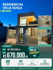 Casa de Condomínio com 3 Quartos à venda no Tarumã, Manaus