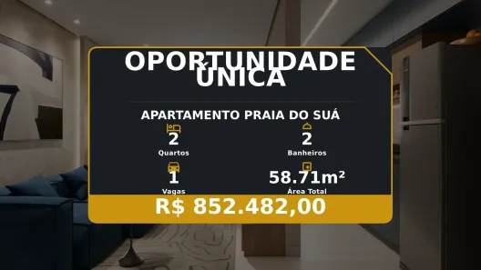 Apartamento com 2 Quartos à venda, 58m² no Praia do Suá, Vitória