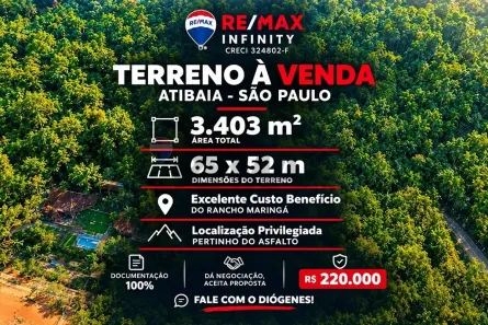 Lote/Terreno à venda, 3403m² no Portão, Atibaia