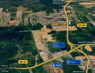 Lote/Terreno à venda, 2400m² no Corveta, Araquari