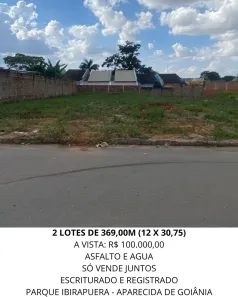 Lote/Terreno à venda, 369m² no Parque Ibirapuera, Aparecida de Goiânia