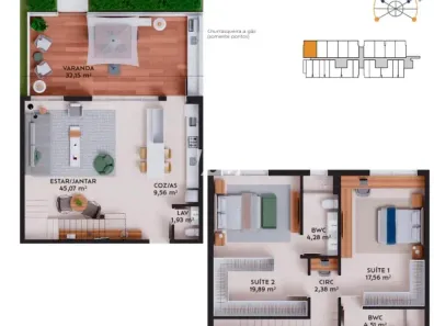 Apartamento com 2 Quartos à venda, 110m² no Pedra Branca, Palhoça