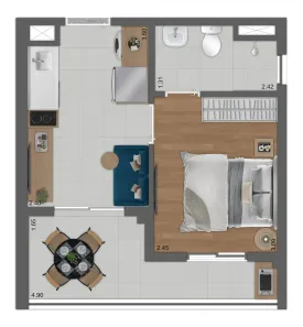 Apartamento com 1 Quarto à venda, 30m² no Vila Olímpia, São Paulo