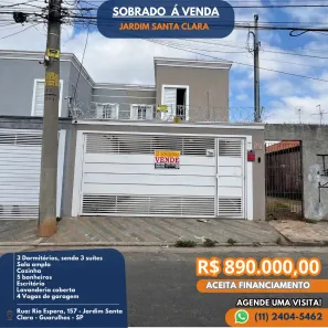 Sobrado com 3 Quartos à venda, 189m² no Jardim Santa Clara, Guarulhos