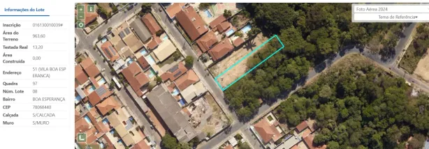Lote/Terreno à venda, 963m² no Boa Esperança, Cuiabá