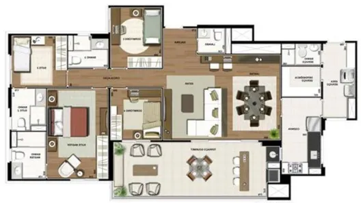 Apartamento com 4 Quartos à venda, 138m² no Jardim Caravelas, São Paulo