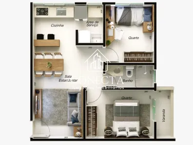 Apartamento com 2 Quartos à venda, 50m² no Pampulha, Uberlândia