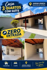 Casa com 3 Quartos à venda, 140m² no Jardim Veneza, Aparecida de Goiânia