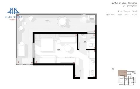 Apartamento com 1 Quarto à venda, 50m² no Centro, Florianópolis