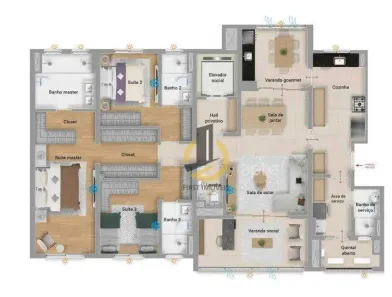 Apartamento com 3 Quartos à venda, 163m² no Nova Petrópolis, São Bernardo do Campo