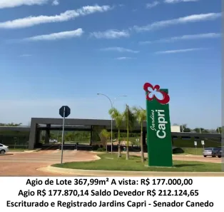 Lote/Terreno à venda, 367m² no Jardins Capri, Senador Canedo