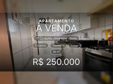 Apartamento com 2 Quartos à venda, 55m² no Conjunto Jacaraípe, Serra