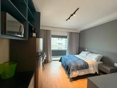 Apartamento com 1 Quarto para alugar, 26m² no Indianópolis, São Paulo