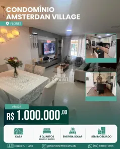 Casa de Condomínio com 4 Quartos à venda, 171m² no Flores, Manaus