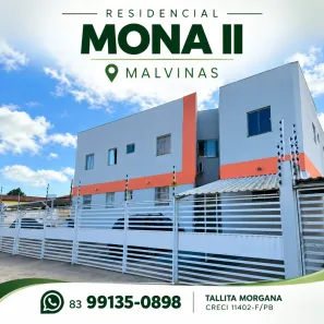 Apartamento com 2 Quartos à venda, 53m² no Malvinas, Campina Grande